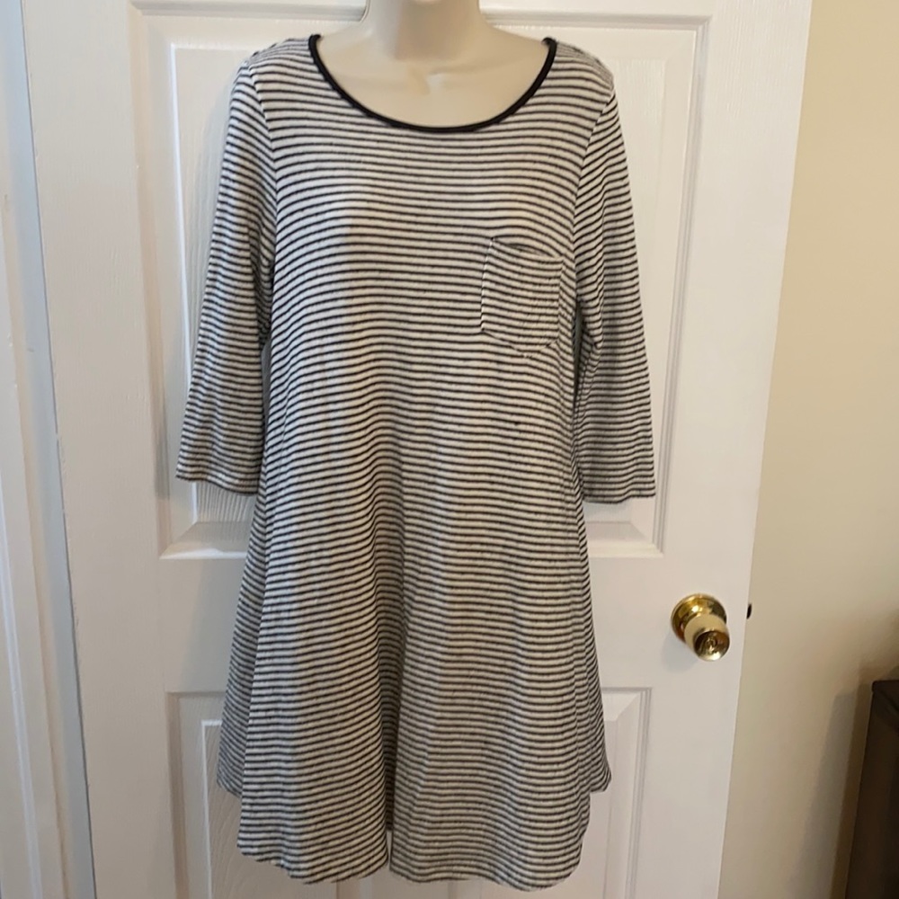 Potter’s Pot black and white striped dress; size M